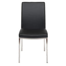  Furnishings' Mate Sid DC 066 Dining Chair - Black/Brushed Stainless Steel IMAGE 2