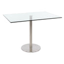 Furnishings' Mate Aris Dining Table with Glass Top and Pedestal Base DT001 IMAGE 1