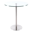 Furnishings' Mate Round Aris Counter Height Dining Table with Glass Top and Pedestal Base DT002 CH IMAGE 1