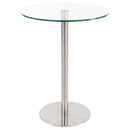 Furnishings' Mate Round Aris Counter Height Dining Table with Glass Top and Pedestal Base DT008 CH IMAGE 1