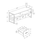 Monarch I 2616 TV Stand - Black/Black Metal IMAGE 5
