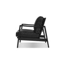 Mobital Craftsman Stationary Leather Accent Chair LCH-CRAFM-BLA-B IMAGE 2