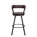  Mazin Furniture Appert 5566-29BR Swivel Pub Height Chair, Brown IMAGE 1