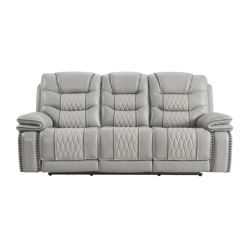 Intercon Furniture Cody Power Reclining Leather Sofa CY-SF-388DPR-LGR-C IMAGE 3