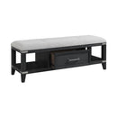 Intercon Furniture Laguna LG-BR-2452B-WST-C Storage Bench - Weathered Steel IMAGE 2