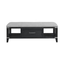 Intercon Furniture Laguna LG-BR-2452B-WST-C Storage Bench - Weathered Steel IMAGE 3
