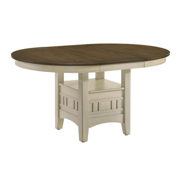 Intercon Furniture Round Mission Casuals Dining Table with Pedestal Base MI-TA-4260-RFO-BSE/MI-TA-4260-RFO-TOP IMAGE 1