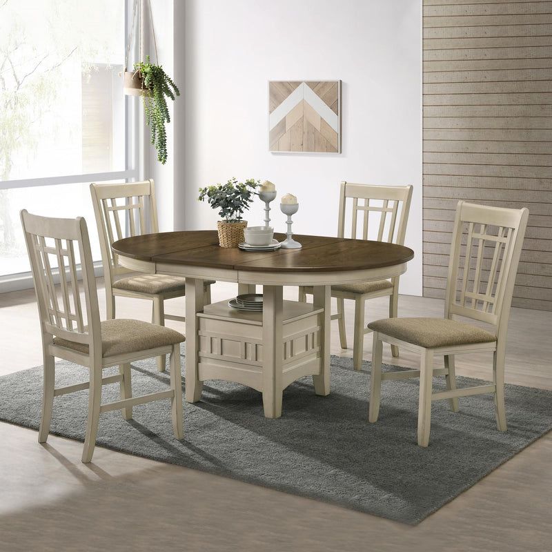 Intercon Furniture Round Mission Casuals Dining Table with Pedestal Base MI-TA-4260-RFO-BSE/MI-TA-4260-RFO-TOP IMAGE 5