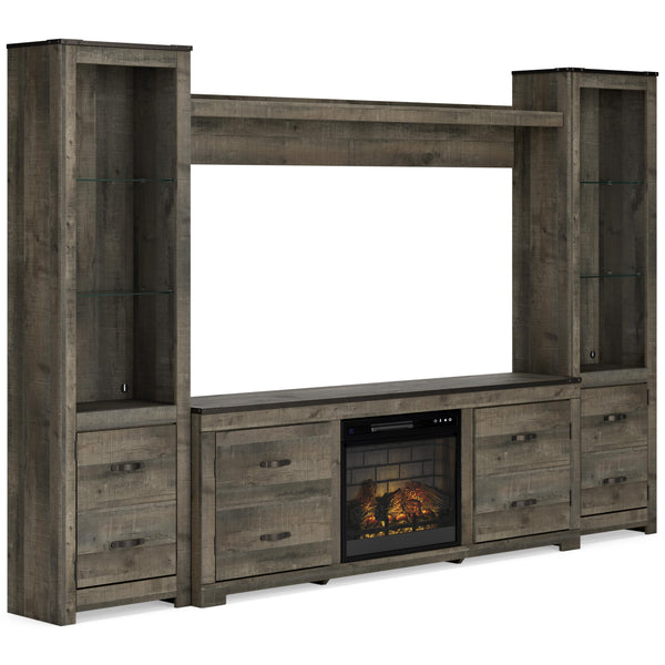 Signature Design by Ashley Trinell W446W17 4 pc Entertainment Center with Electric Fireplace IMAGE 1