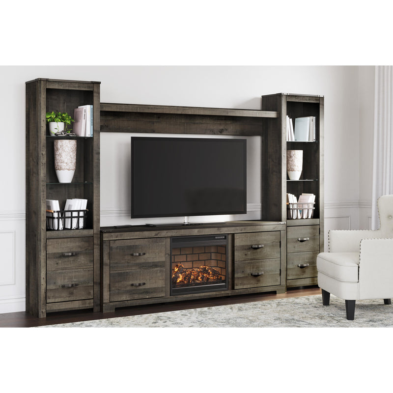 Signature Design by Ashley Trinell W446W17 4 pc Entertainment Center with Electric Fireplace IMAGE 3