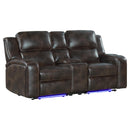 Intercon Furniture Silhouette Power Reclining Fabric Loveseat with Console SE-LS-276DPR-COF-C IMAGE 1