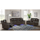 Intercon Furniture Silhouette Power Reclining Fabric Loveseat with Console SE-LS-276DPR-COF-C IMAGE 2