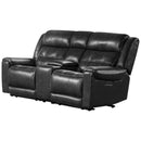 Intercon Furniture Regis Power Reclining Leather Loveseat with Console RS-LS-CONPP-BCH-C/RS-LS-LAFDPR-BCH-C/RS-LS-RAFDPR-BCH-C IMAGE 1