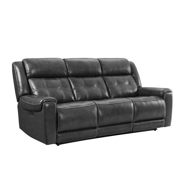 Intercon Furniture Regis Power Reclining Leather Sofa RS-SF-388DPR-BCH-C IMAGE 1