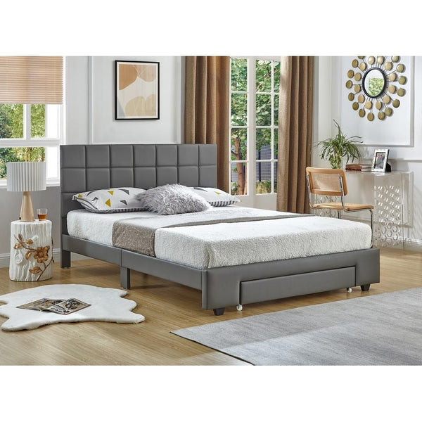 IFDC Queen Upholstered Panel Bed with Storage IF 5491 - 60 IMAGE 1