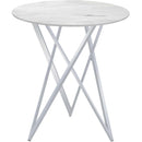 Coaster Furniture Bexter 183526 Round 35-inch Faux Marble Bistro Bar Table - Chrome IMAGE 2