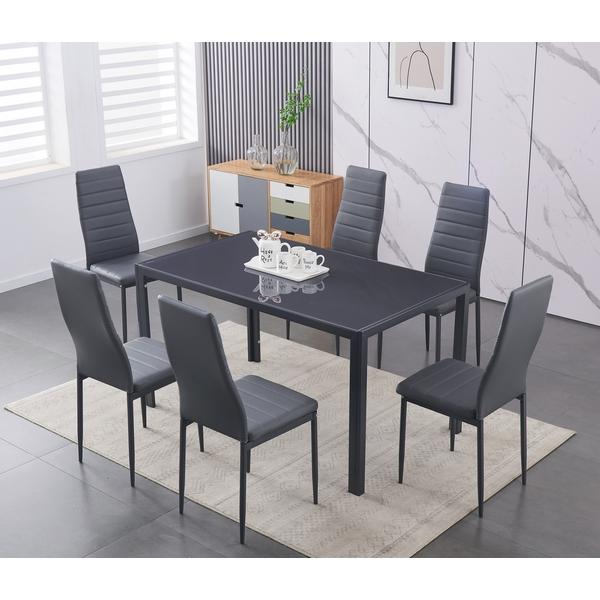 IFDC Dining Table with Glass Top T 5051 IMAGE 2