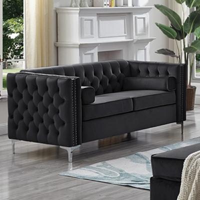 IFDC Stationary Fabric Loveseat IF-8007-L IMAGE 1