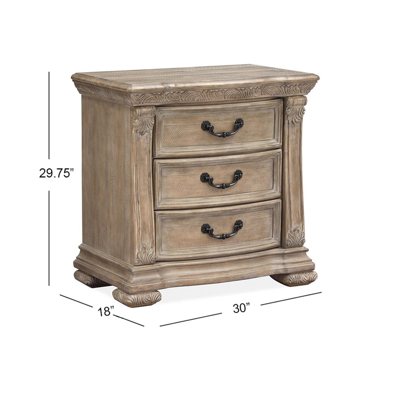 Magnussen Marisol 3-Drawer Nightstand B5132-01 IMAGE 11