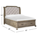 Magnussen Tinley Park King Upholstered Sleigh Bed with Storage B4646-53R/B4646-63F/B4646-63H IMAGE 3