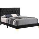 Coaster Furniture Kendall 224451Q Upholstered Queen Panel Bed - Black IMAGE 1