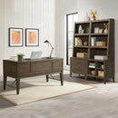 Intercon Furniture Preston PN-HO-5830WD-WVO-C Half Ped Desk - Weathered Vintage Oak IMAGE 2