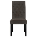 Coaster Furniture Alana 115172 Velvet Upholstered Dining Side Chair - Brown (Set of 2) IMAGE 2