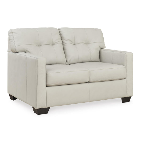  Signature Design by Ashley Belziani Stationary Leather Match Loveseat 5470535 IMAGE 1