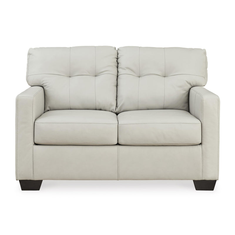  Signature Design by Ashley Belziani Stationary Leather Match Loveseat 5470535 IMAGE 2