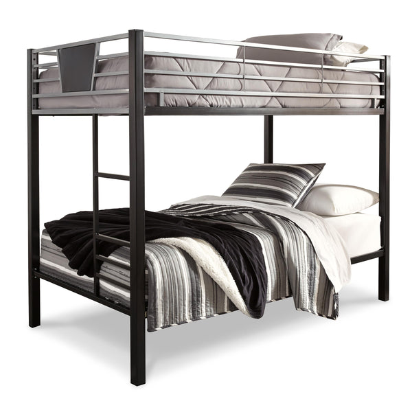 Signature Design by Ashley Dinsmore B106B7 Twin over Twin Bunk Bed, 2 Mattresses, and 2 Pillows IMAGE 1