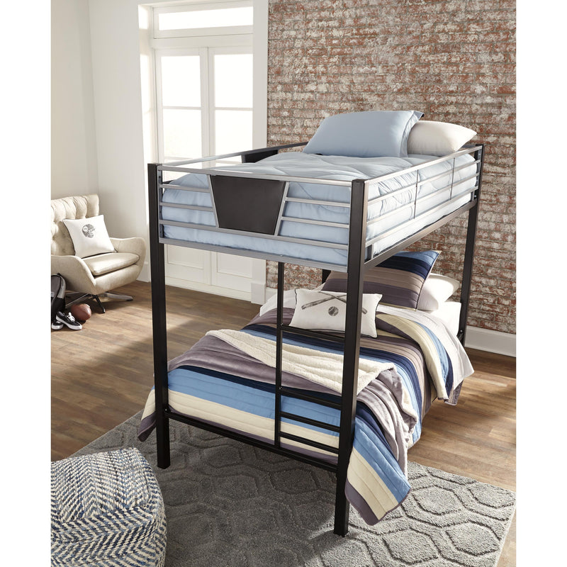 Signature Design by Ashley Dinsmore B106B7 Twin over Twin Bunk Bed, 2 Mattresses, and 2 Pillows IMAGE 5