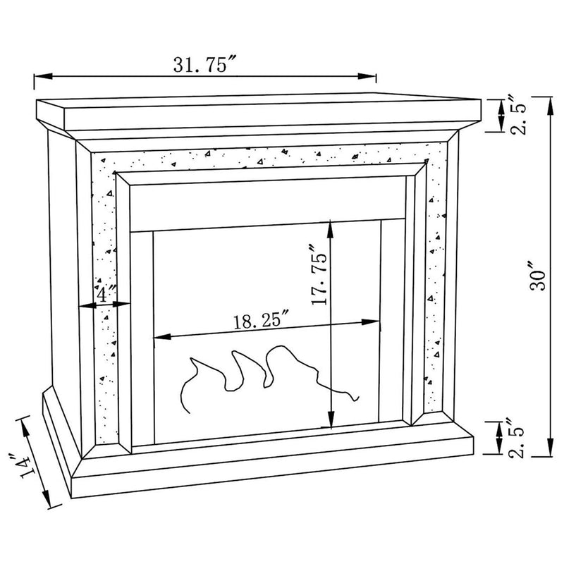 Coaster Furniture Lorelai Freestanding Electric Fireplace 991047 IMAGE 11