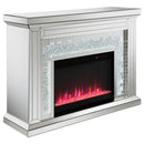 Coaster Furniture Gilmore 991048 Mirrored Freestanding Electric Fireplace - Silver IMAGE 2