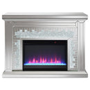 Coaster Furniture Gilmore 991048 Mirrored Freestanding Electric Fireplace - Silver IMAGE 5