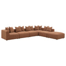  Coaster Furniture Jennifer 551591-SET 6 pc Tight Seat Modular Sectional - Terracotta IMAGE 1