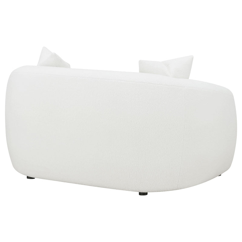 Coaster Furniture Isabella 509872 Faux Sheepskin Upholstered Loveseat - Natural IMAGE 6