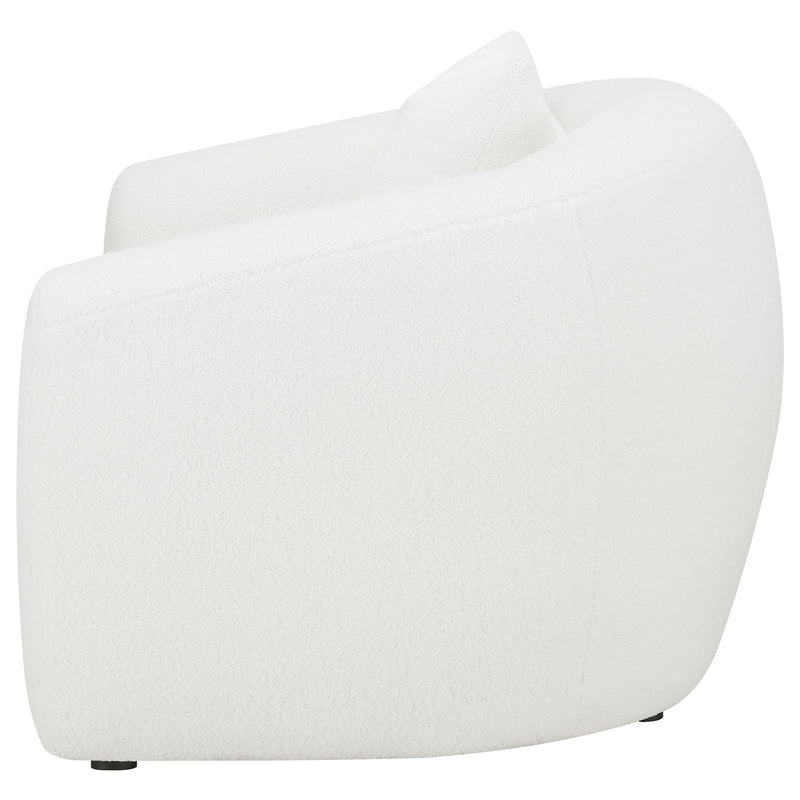  Coaster Furniture Isabella 509873 Faux Sheepskin Upholstered Accent Chair - Natural IMAGE 4