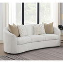  Coaster Furniture Rainn 509171 Boucle Upholstered Sloped Arm Sofa - Latte IMAGE 8