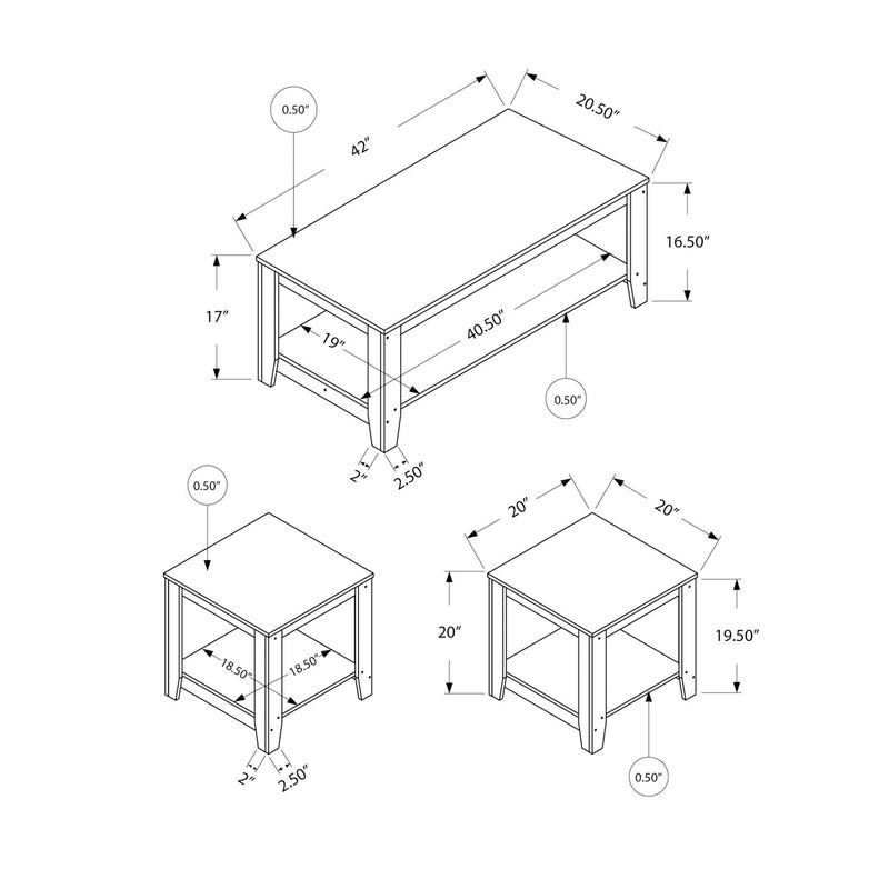 Monarch Occasional Table Set I 7882P IMAGE 5