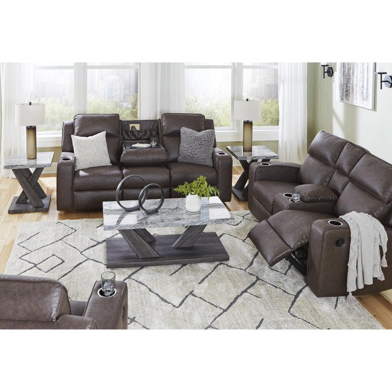 Signature Design by Ashley Lavenhorne Reclining Leather Look Sofa 6330689C IMAGE 10