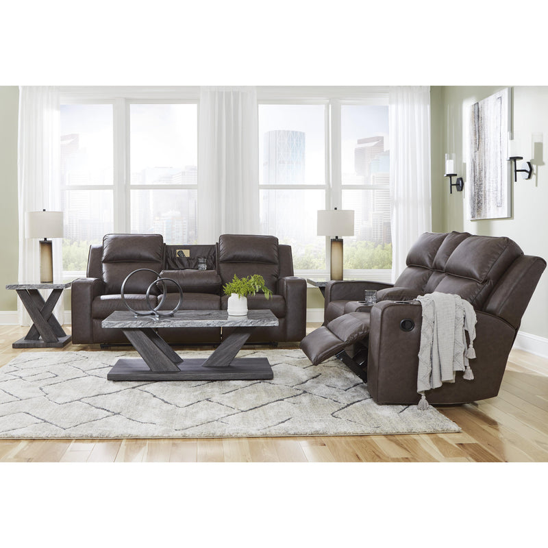 Signature Design by Ashley Lavenhorne Reclining Leather Look Sofa 6330689C IMAGE 19