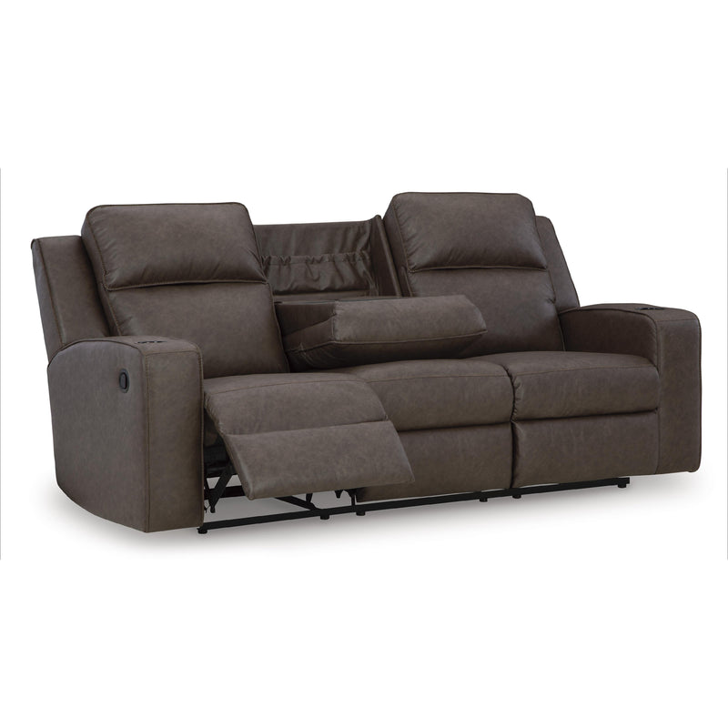 Signature Design by Ashley Lavenhorne Reclining Leather Look Sofa 6330689C IMAGE 2