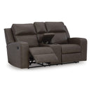 Signature Design by Ashley Lavenhorne 6330694C Double Reclining Loveseat with Console IMAGE 2