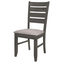 Coaster Furniture Dalila 102722GRY Wood Dining Side Chair - Dark Grey (Set of 2) IMAGE 4