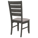 Coaster Furniture Dalila 102722GRY Wood Dining Side Chair - Dark Grey (Set of 2) IMAGE 8