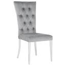 Coaster Furniture Kerwin 111103 Velvet Upholstered Dining Side Chair - Grey (Set of 2) IMAGE 1