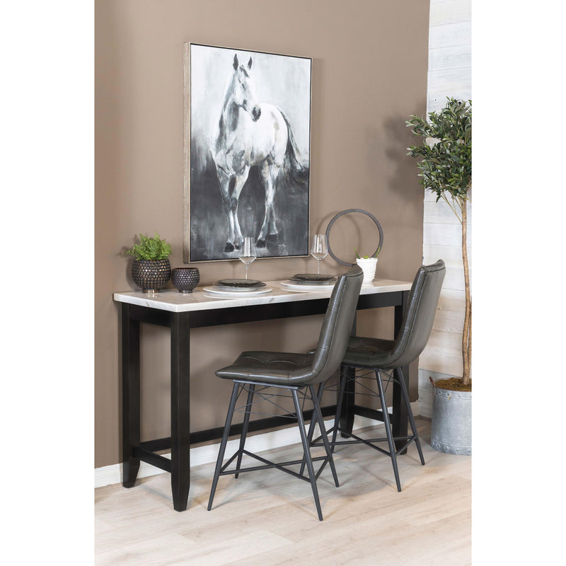  Coaster Furniture Toby 115528 60-inch Marble Counter Dining Table - Rustic Espresso IMAGE 10