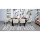  Coaster Furniture Emma 115592 Fabric Upholstered Dining Arm Chair - Fog Grey IMAGE 9