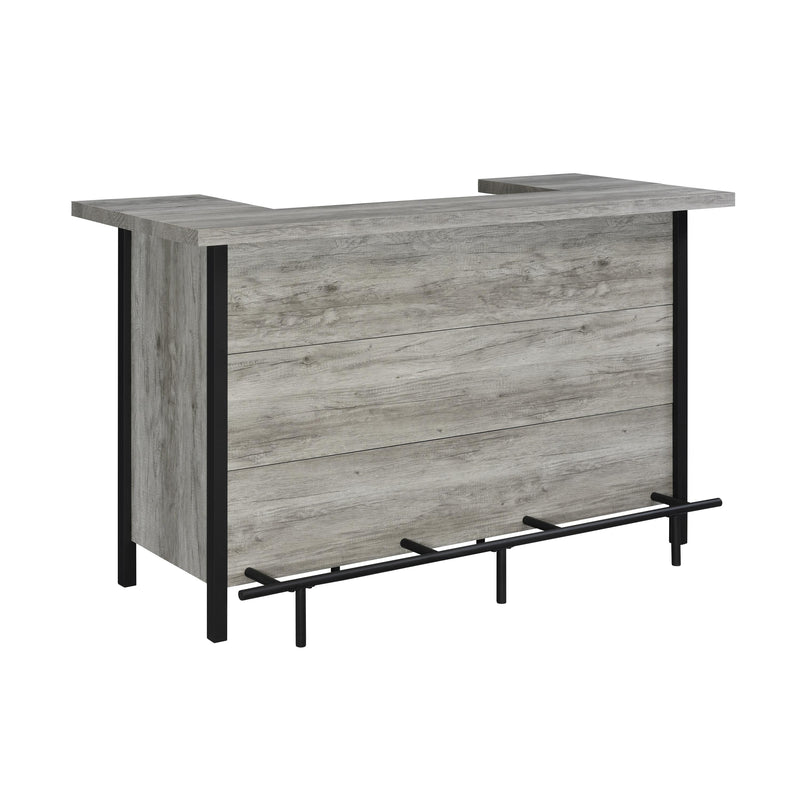 Coaster Furniture Bellemore 182105 Rectangular Storage Bar Unit - Grey Driftwood/Black IMAGE 1