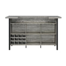 Coaster Furniture Bellemore 182105 Freestanding Home Bar Wine Cabinet - Grey Driftwood IMAGE 3